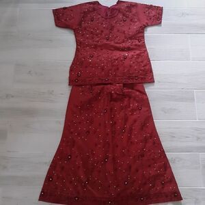 Kids Sari Saree Girls Size 30 (Fits 7-8 Years)‎